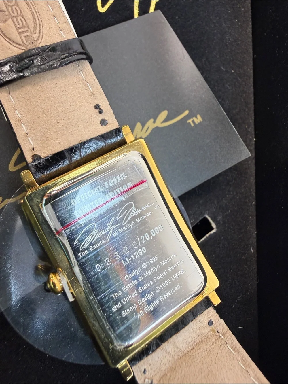 Fossil Gold-Tone Limited Edition Marilyn Monroe Leather Strap Watch